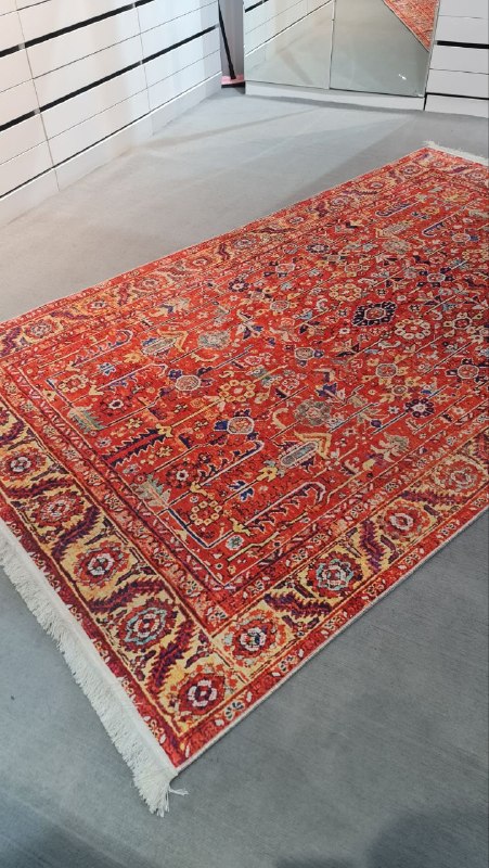 فرشینه لاکی مخمل ابریشم ترک طرح افشانه برند آراد - ابعاد ۲×۳ متری