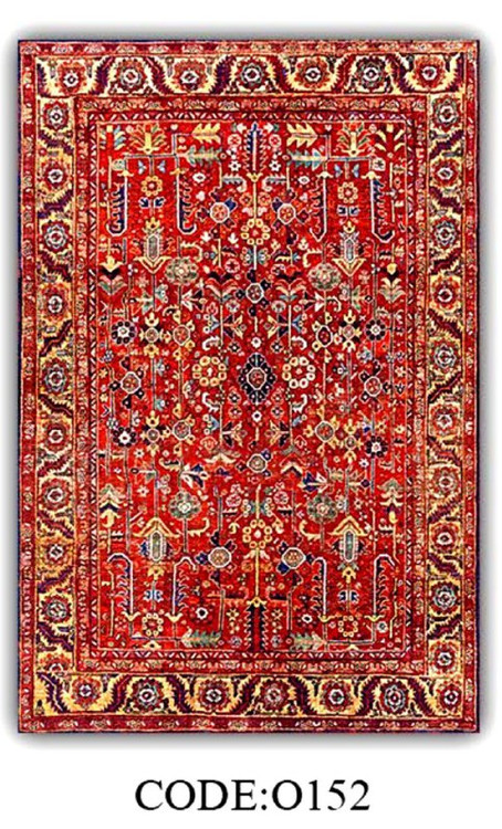 فرشینه لاکی مخمل ابریشم ترک طرح افشانه برند آراد - ابعاد ۲×۳ متری