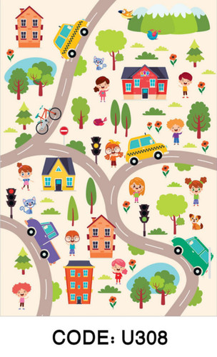 فرشینه اتاق کودک طرح خیابان